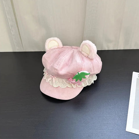 Kawaii Strawberry Bear Hat