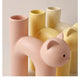 Pastel Ceramic Cat Flower Vases