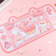 Strawberry Dessert Fox Desk Pad