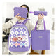 Kawaii Argyle Backpack Set