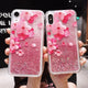 Sakura Liquid Glitter iPhone Case