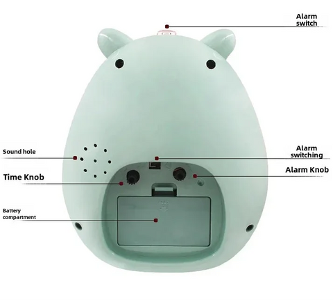 Cute Hamster Clock & Night Light