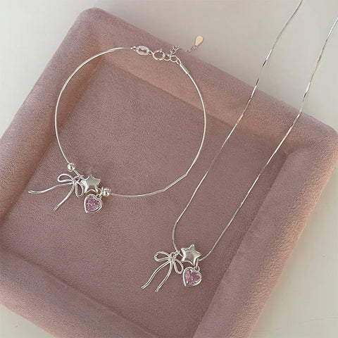 Star Heart Bow Bracelet & Necklace