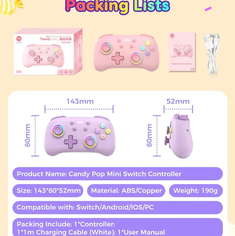 Kawaii Candy Floss Dreams Wireless Controllers NS Lite/OLED