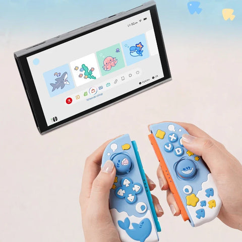 Kawaii Sharky and Friends Switch Hard Cover and Grips NS2