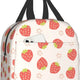 Strawberry Print Insulated Lunch Bags