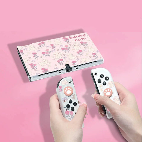 Kawaii Spring Bunny Meadow Switch Case NS/OLED/NS2
