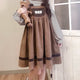 Corduroy Teddy Bear Overalls Dress