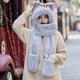 Kawaii Cat Winter Hat, Scarf, & Gloves Combo