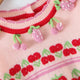 Pink Cherry & Strawberry Cropped Cardigan