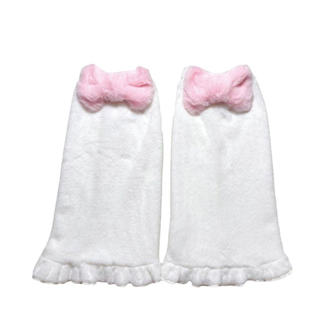 Pink Bow Leg Warmers