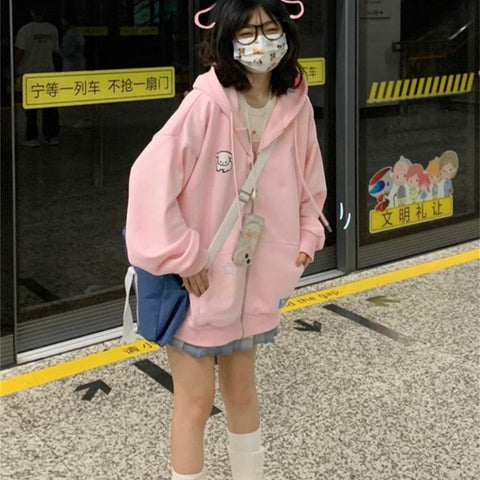 Fleece Zip Up Hoodie