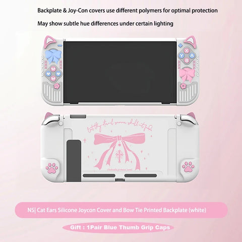 Kawaii Neko and Bows Switch Case NS/OLED/NS2