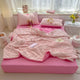 Cool Seersucker Summer Quilt Duvet Cover Set