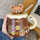 Teddy Bear Mug With Lid and Straw