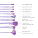 10pcs Unicorn Makeup Brushes