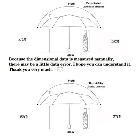 Kawaii Bear Pastel Umbrella
