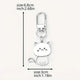 Silvery Cat Kawaii Keychain