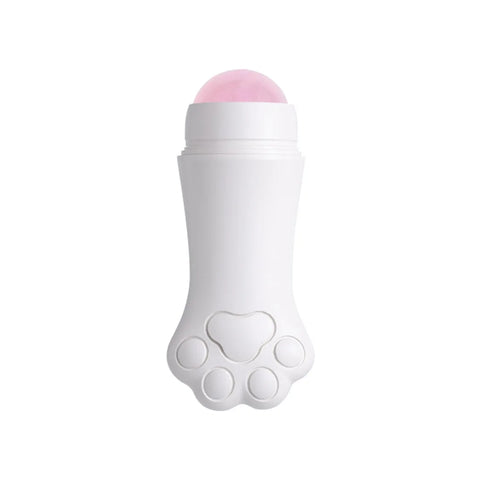 Cat Paw Rose Quartz Face Oil Absorbing Roller