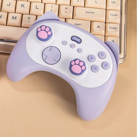 Kawaii Meowing Neko Wireless Controller With Charging Dock NS