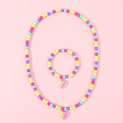 Pastel Heart Jewelry Set