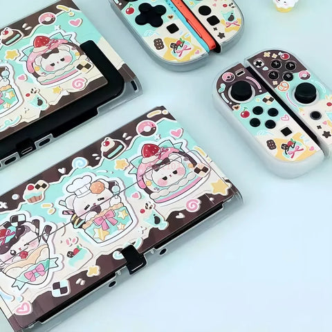 Kawaii Bears Bakery Switch Case OLED/NS2