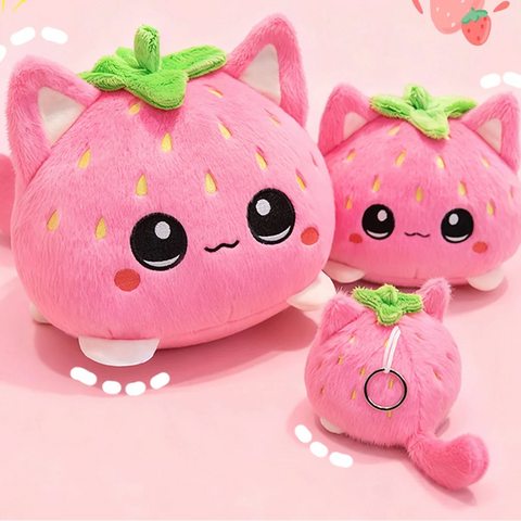 Kawaii Strawberry Cat Plushie