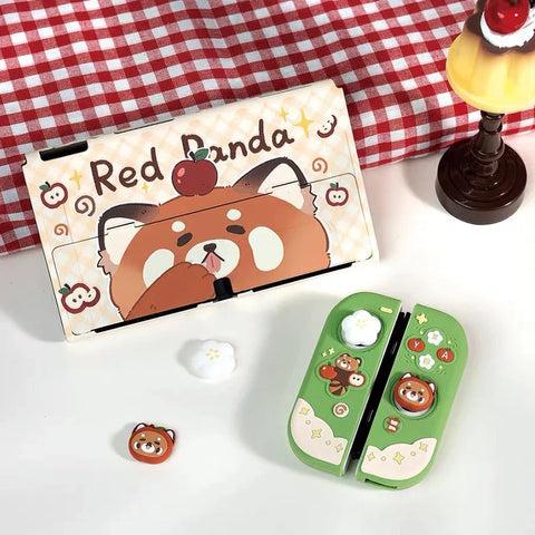 Kawaii Red Panda Picnic Switch Case OLED/NS2