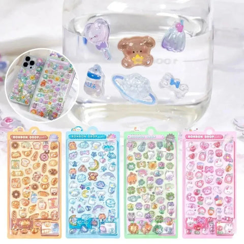 Pastel Kawaii 3D Cuties Sticker Sheets