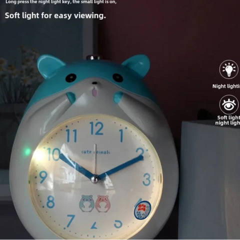 Cute Hamster Clock & Night Light