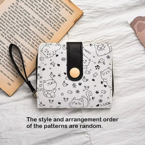 Kawaii Cat Print Wristlet