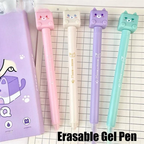 Kawaii Cat Erasable Gel Pens