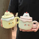 Kawaii Animal Pudding Ceramic Mugs
