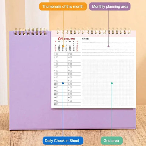 2026 Desktop Calendar With Sticky Notes