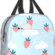 Strawberry Print Insulated Lunch Bags