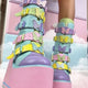 Pastel Wedge Platform Boots