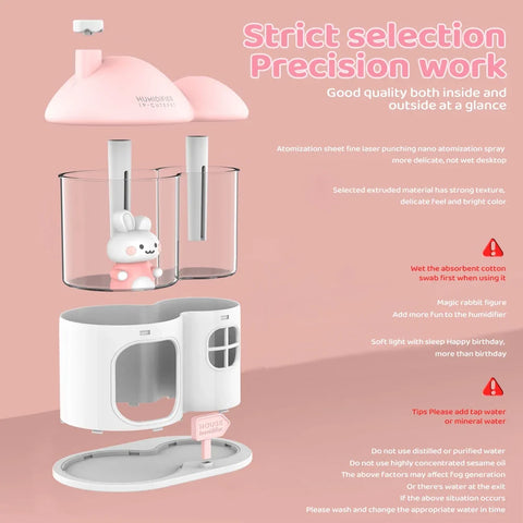 Bunny House Humidifier Night Light