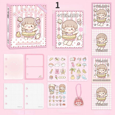 Kawaii Girl Summer Seaside Notebooks