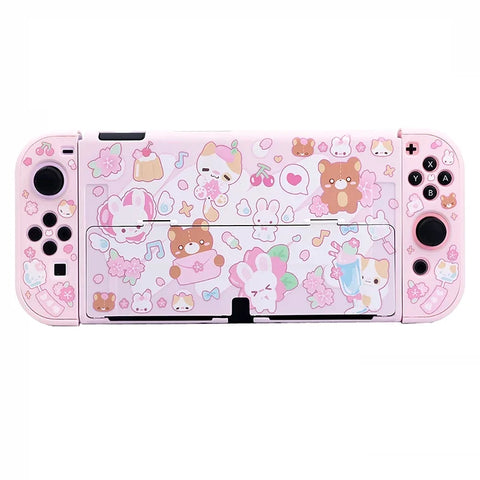 Kawaii Bunnies and Bears Switch Case NS/OLED/NS2