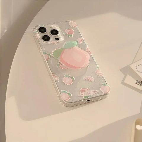 Peachy Glitter iPhone Case