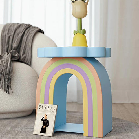 Rainbow Flower Side Table