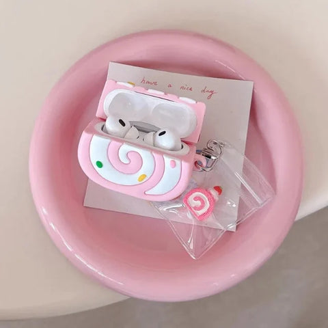 Strawberry Swiss Roll AirPods Case