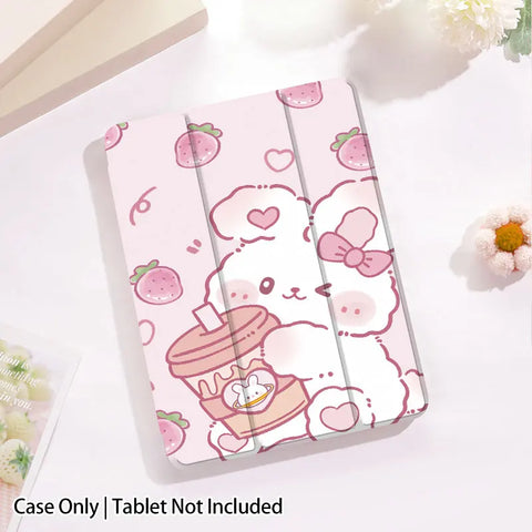 Strawberry Bunny & Coffee iPad Case
