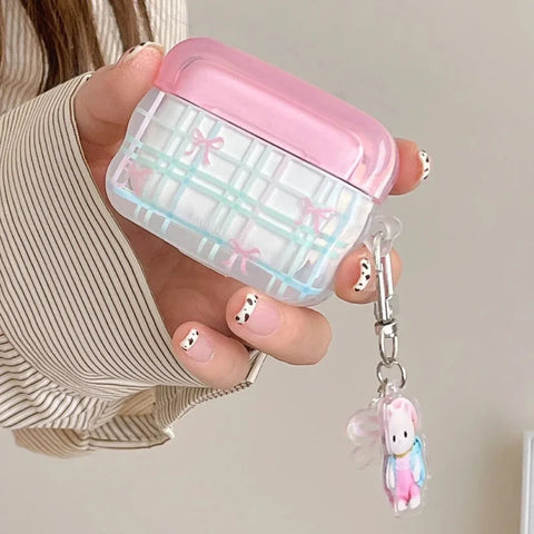 Cute Pink Bows Airpods Case