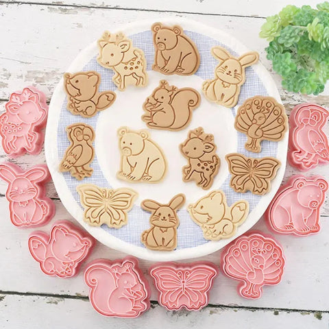 Kawaii Cookie Cutters 3D 8 Pcs