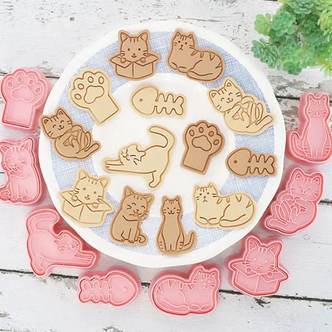 Kawaii Cookie Cutters 3D 8 Pcs