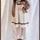 Corduroy Teddy Bear Overalls Dress