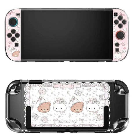Kawaii Bear and Kitties Tea Party Switch Case NS2