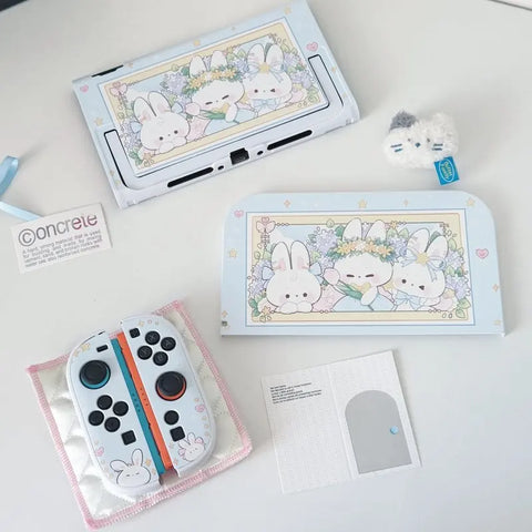 Kawaii Floral Cottagecore Bunnies Switch Case NS2