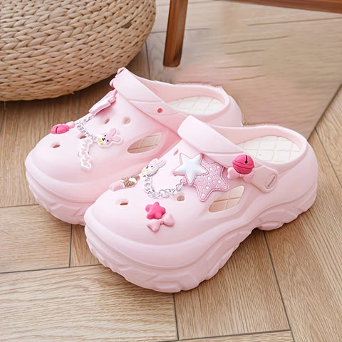 Cute Stars and Bows Summer Platform Shoes